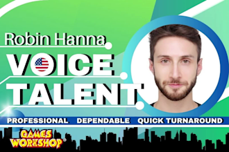 record a professional american male voice over