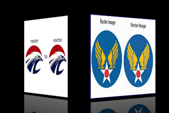 perfectly vector trace, recreate, redraw any logo or icon in short time