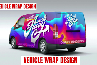 make branding vehicle wrap, car wrap, van wrap, truck wrap design