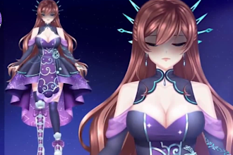 design and rig live2d anime streaming vtuber model, vtuber rigging commission