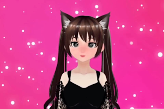 do 2d vtube design, anime, character modeling, live2d vtuber, 2d vtuber rigging,