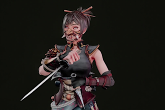 do 3d game character 3d game character animation game assets rig and 3d printing