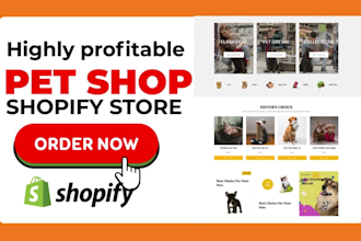 build profitable pet shopify store dog store cat store shopify website dropship
