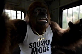 create ai yeti or bigfoot reaction vlogs to human trends or internet culture