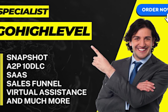 be your gohighlevel expert for go high level website sales funnel online course