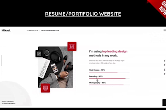 design and build your resume portfolio website