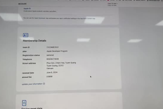 create apple developer account