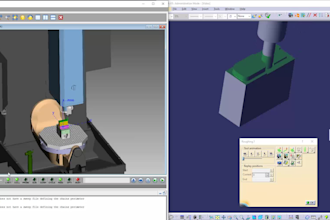 program cnc machines from 3 to 5 axis use catia and vericut