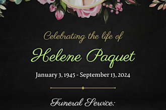 design unique funeral flyer, memorial flyer,also create invitation flyer