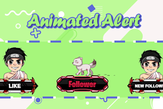 create custom animated alerts for your kick, twitch streaming