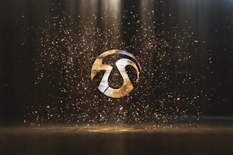 create a magical gold logo intro animation