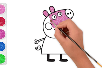 create coloring page drawing videos for your youtube