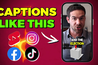 add subtitles and captions to youtube reels or tiktok videos