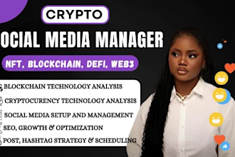 be your crypto, blockchain, web3, defi, nft social media manager and content