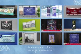 create a custom retractable banner, banner, or backdrop