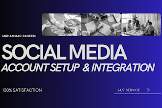 create and setup your social media accounts and facebook business pages