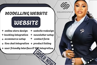 build a luxury fashion or modeling agency website squarespace website redesign