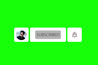 create animation for youtube subscribe button with your logo or photo
