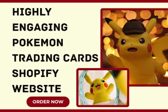 design pokemon website trading card pokemon shopify store pokemon store tcg shop