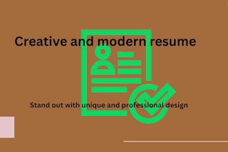 design a professional and modern resume or CV