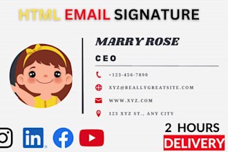 create professional email signature or clickable signature