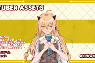 craft premium vtuber live2d assets, props, and add ons