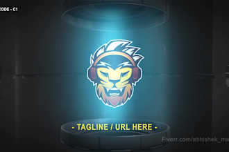 create amazing game streamer logo animation