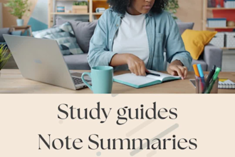create study guides and organize your notes