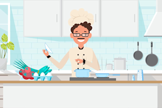 create 2d cartoon character animation loop for you