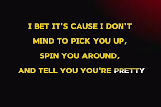 make karaoke lyrics video sync with karaoke track