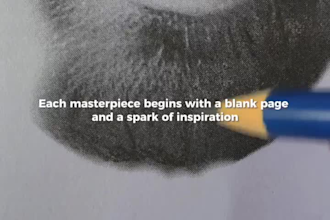 draw a custom pencil portrait with a process video