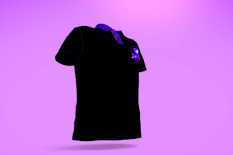 make a 3d polo tshirt mockup video