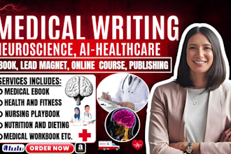 be medical ebook writer, neuroscience, medical writing, health and fitness, diet