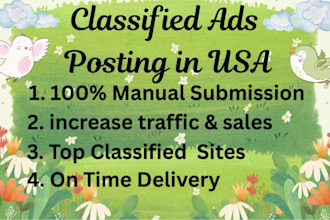 create top classified ads sites posting manually in USA