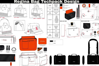 do bag techpack design, backpack design, hand bag, duffle bag, tote bag design
