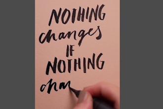 make a lettering for your custom tattoo