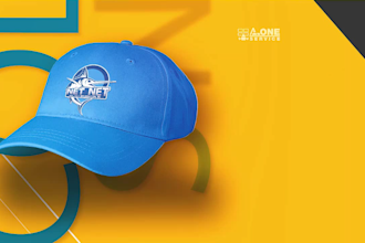 do unique mockup, patch, logo design for all kind of hat