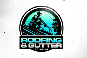 design awesome roofing logo with express deliver