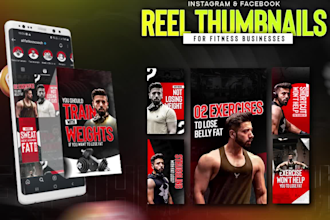 design attractive instagram reels cover for fitness business