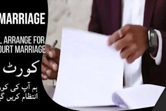 we will arrange for your court marriage for karachi only