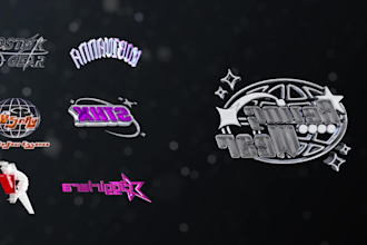 create a 3d y2k streetwear logo and animation for your brand