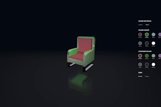use webgl, threejs, r3f to create an impressive 3d web app, product configurator