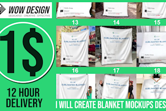 create blanket mockups design