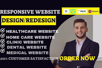 setup home care, dental, clinic, medical, healthcare website on wordpress wix
