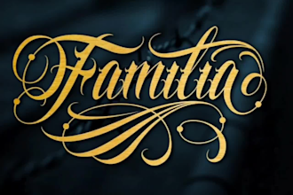design a professional logo in old english calligraphic font