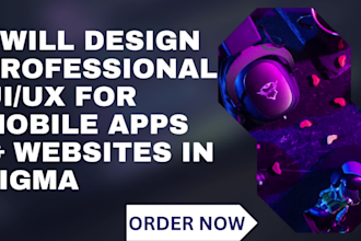 design professional UI UX for mobile apps and websites in figma, app prototype