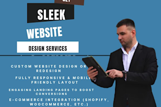 design wix, shopify, wordpress squarespace website, landing page re design