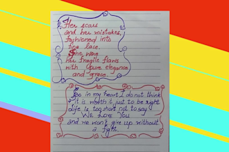 create handwritten letters, note, cards with colourful stationary