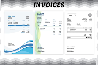 design invoice, cash receipt, payment voucher
