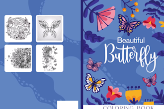 amazon kdp coloring book cover design, interior design for kids and adults
